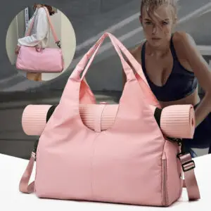 Yoga Adventure Tote: Expandable Fitness Bag with Wet Compartment & Mat Storage